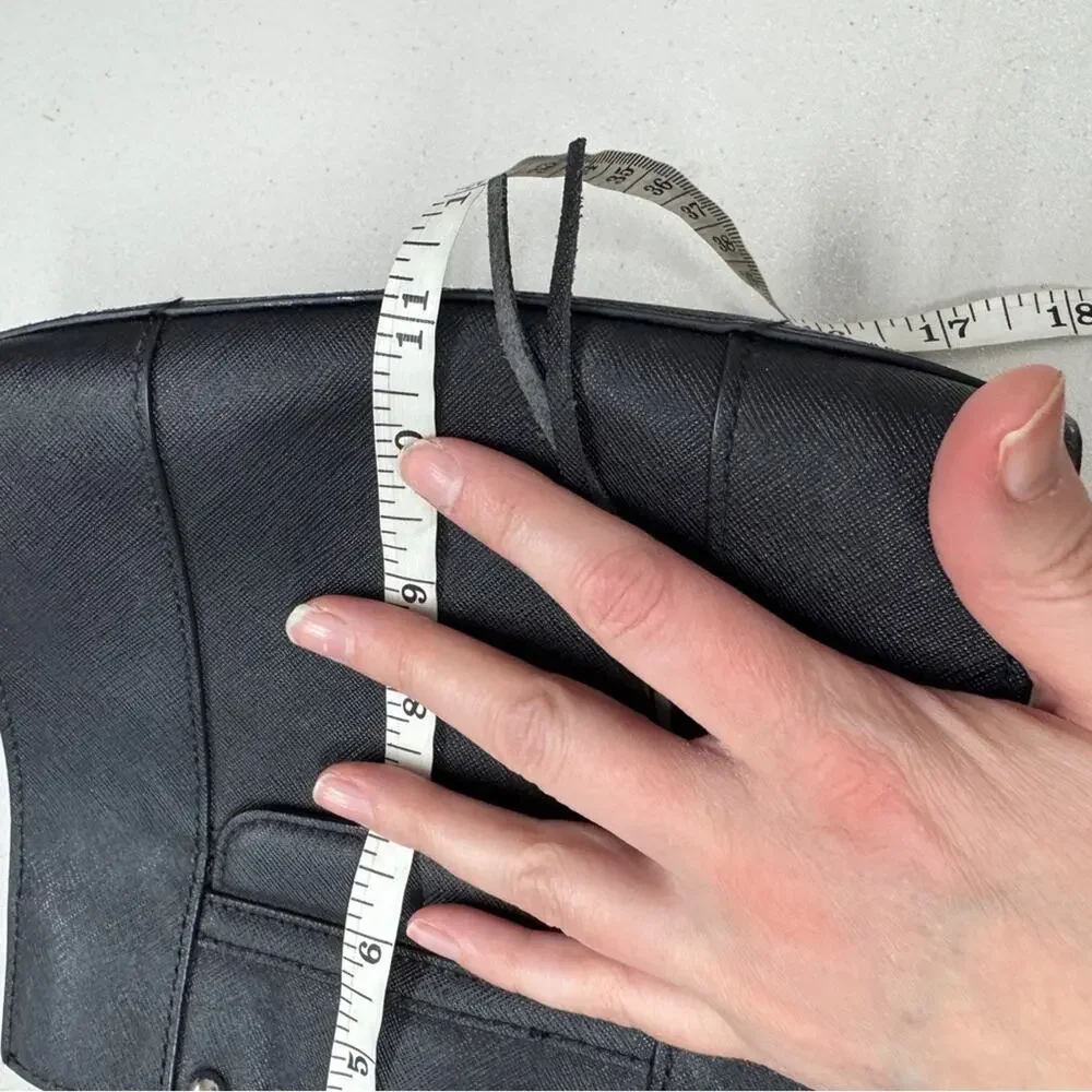 Rebecca Minkoff Black Leather Mini Handbag Tote Purse Classic Small Preppy